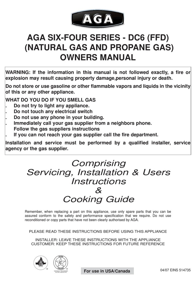AGA SIX-FOUR SERIES - DC6 owner's manual AGA SIX-FOUR SERIES - DC6 owner's manual