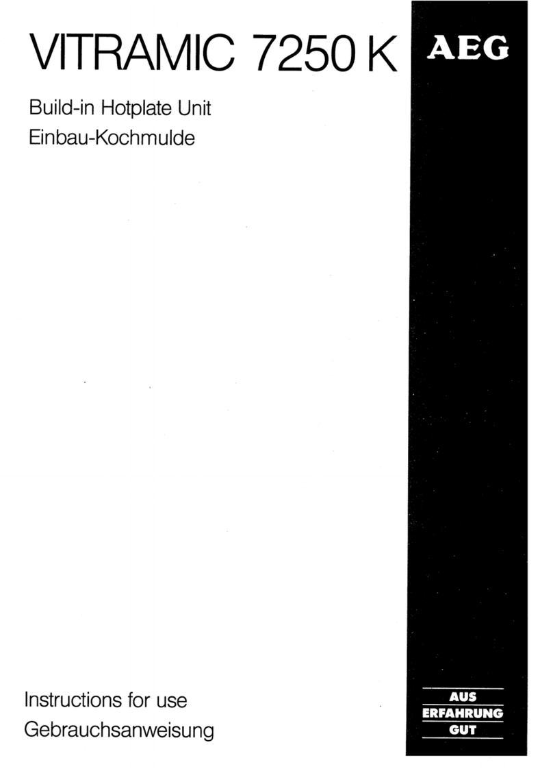 AEG VITRAMIC 7250 K User manual