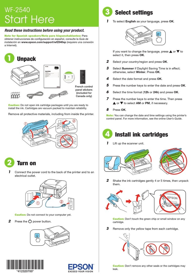 Epson WorkForce WF-2540 Instruction Manual