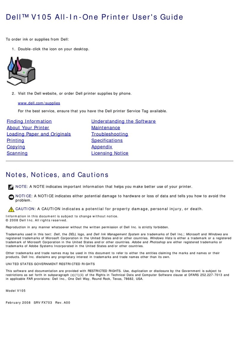 Dell V105 - All-in-One Printer User manual