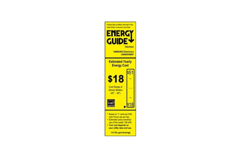 Samsung LN46D630M3F Energy guide