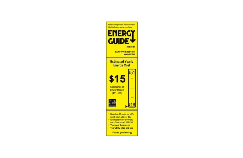Samsung LN46D567F9H Quick start guide