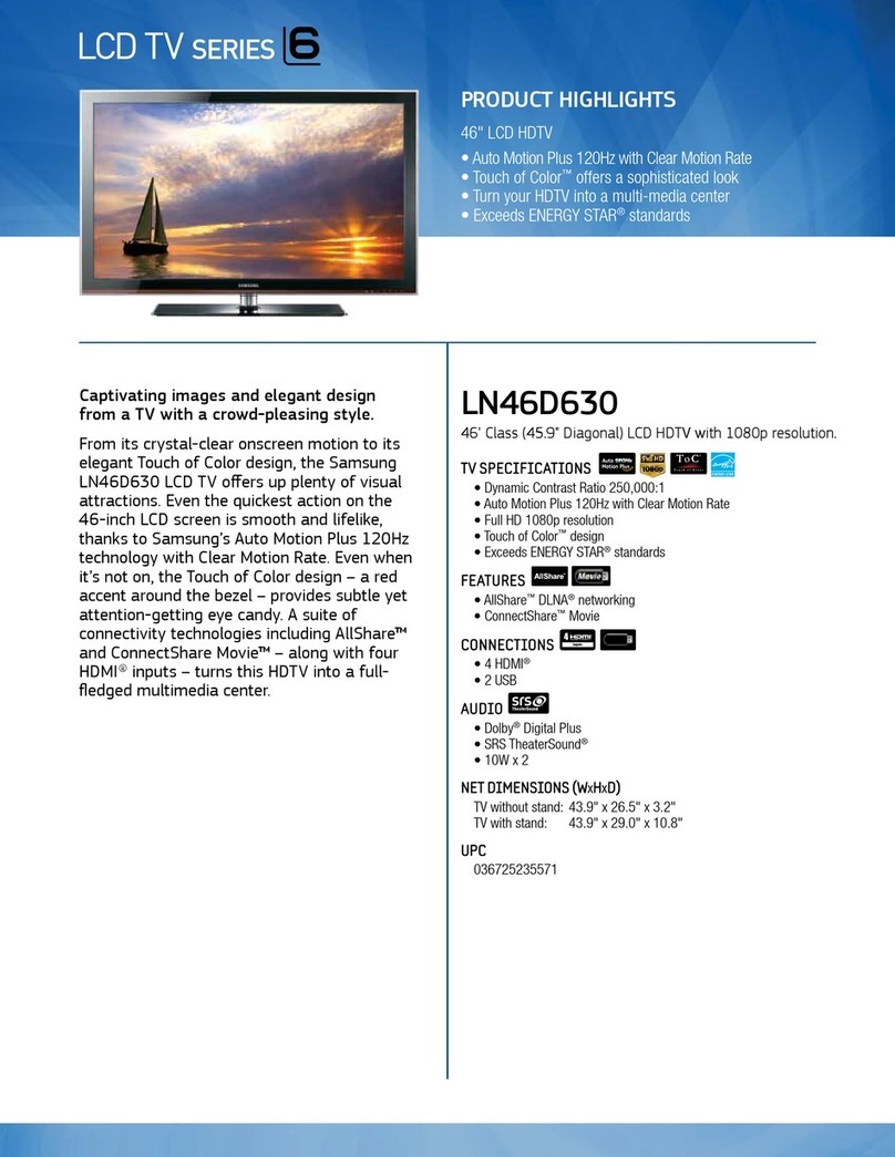 Samsung LN46D630M3FXZA User manual