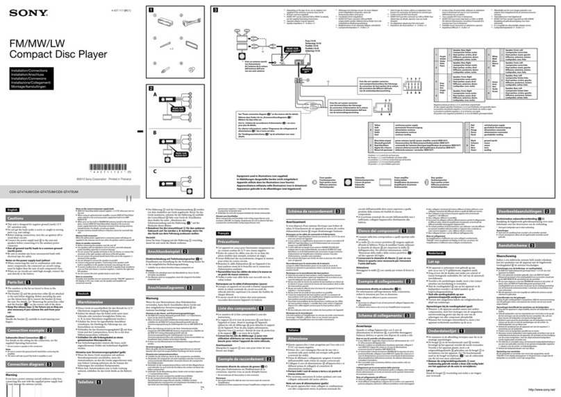 Sony CDX-GT472UM User manual