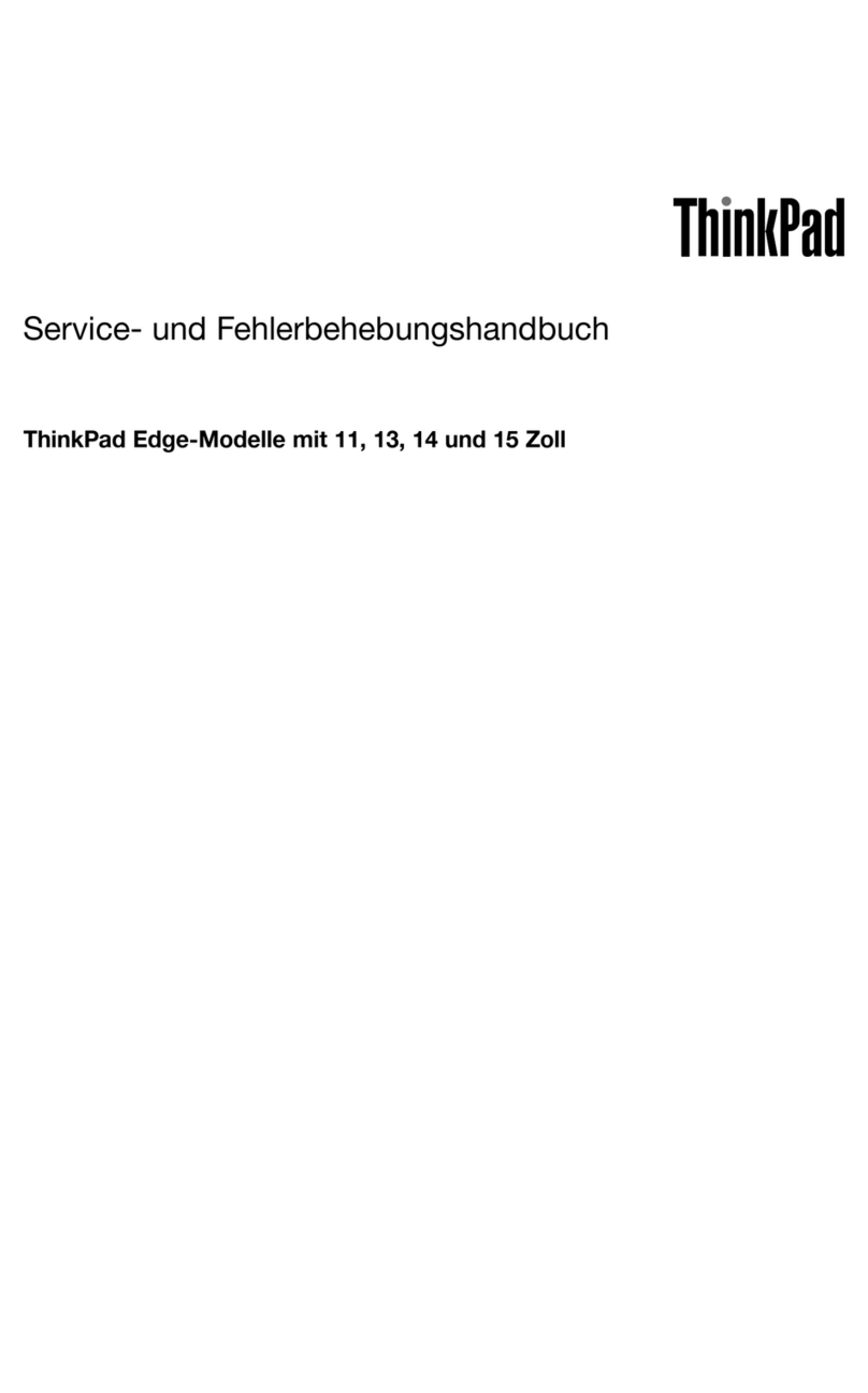 Lenovo Thinkpad edge 13 Service und Fehlerbehebungshandbuch