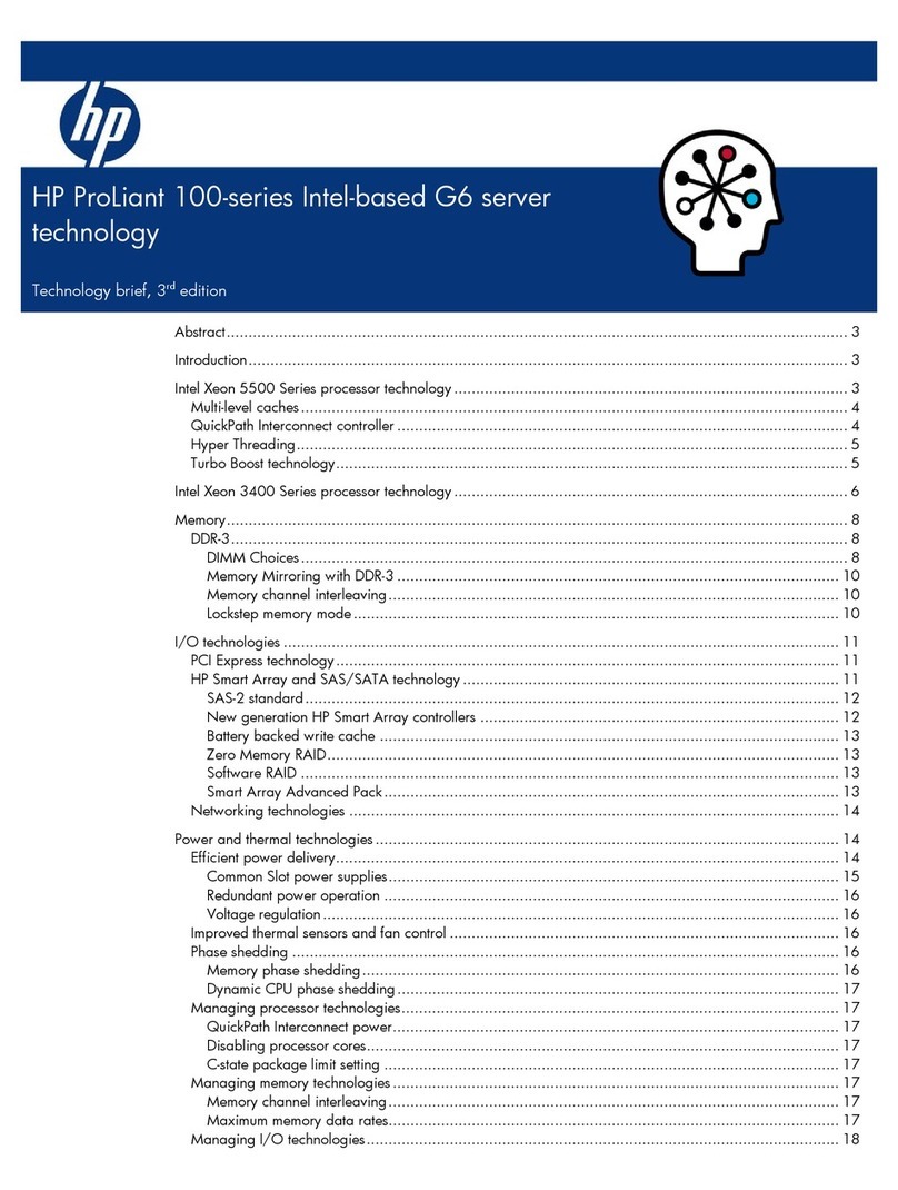 HP ProLiant DL160se - G6 Server Reference manual HP ProLiant DL160se - G6 Server Reference manual