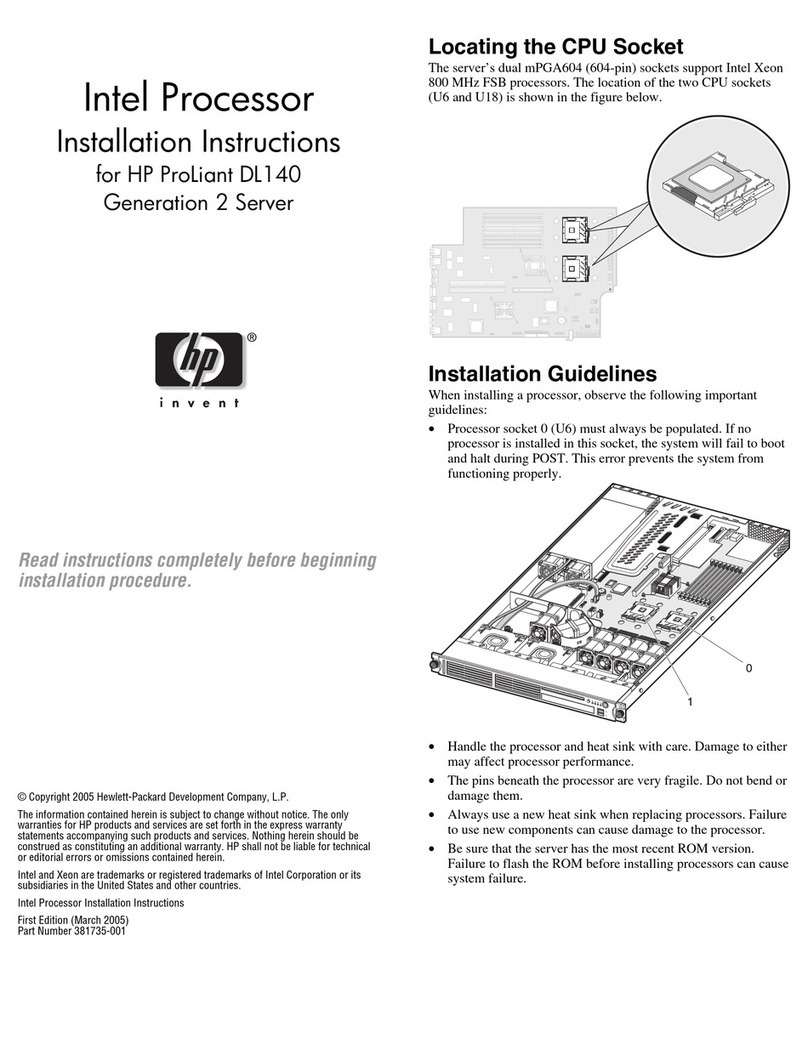 HP ProLiant DL140 - G2 Server User manual