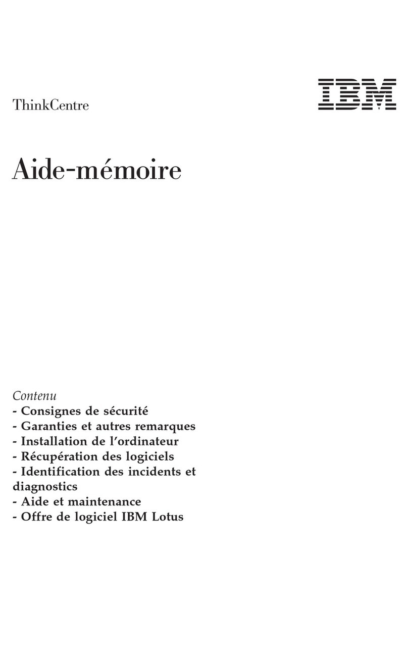Lenovo ThinkCentre A51 Aide-mémoire