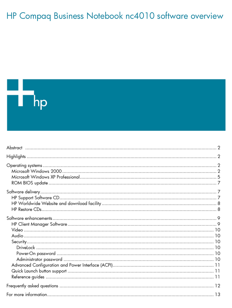 HP Compaq nc4000 - Notebook PC Quick start guide