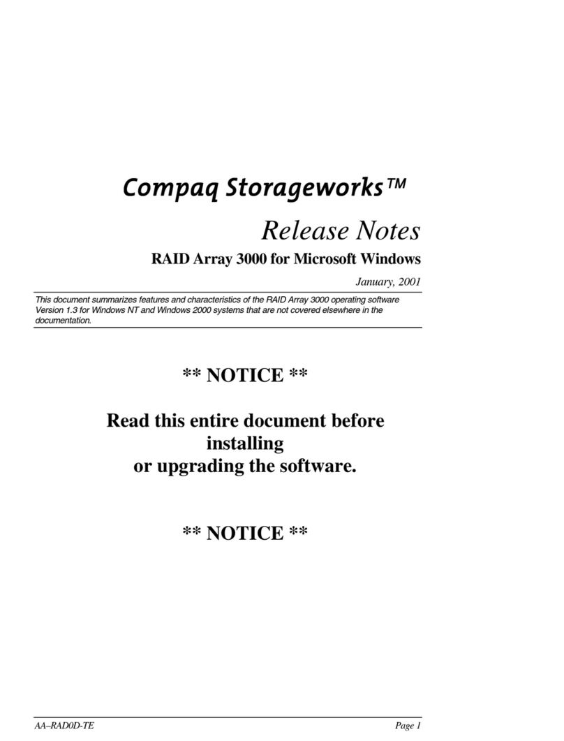 Compaq StorageWorks 3000 - RAID Array Instruction Manual