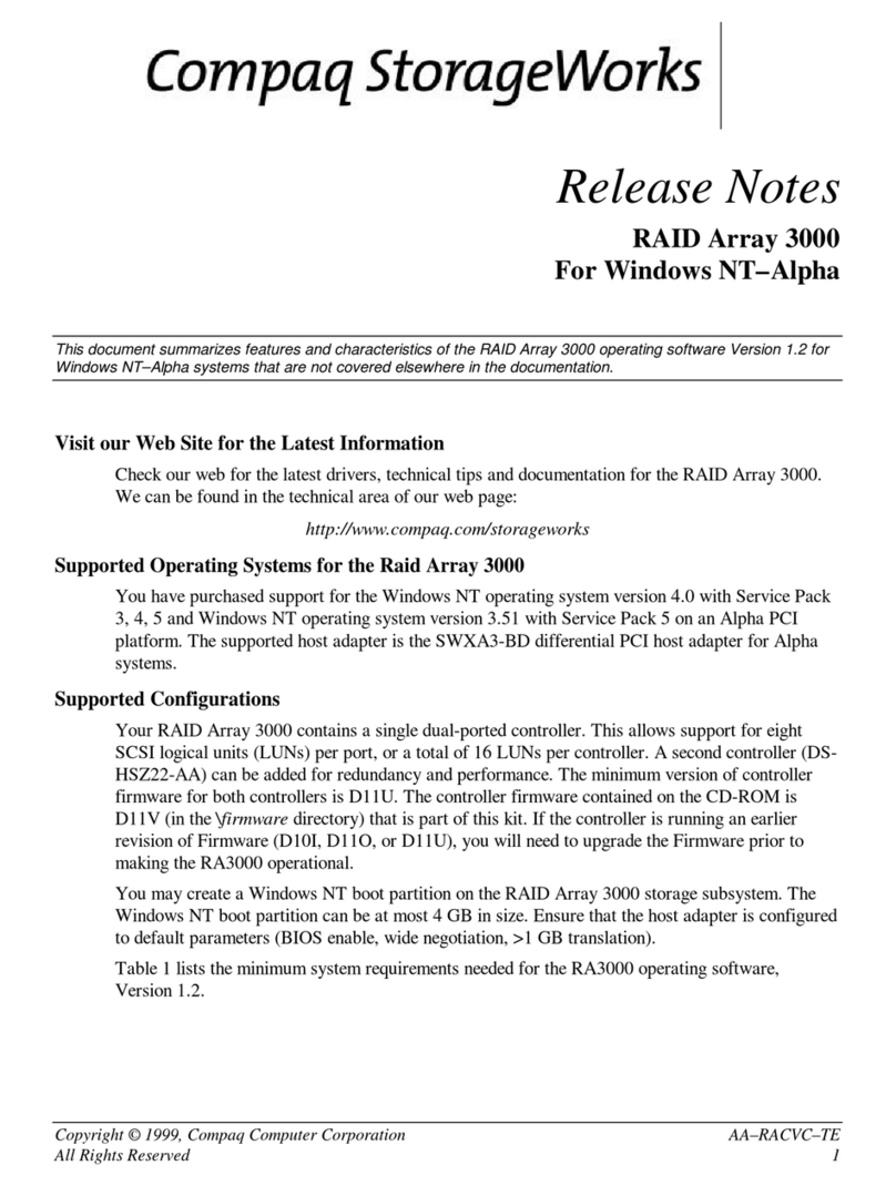Compaq StorageWorks 3000 - RAID Array Instruction Manual