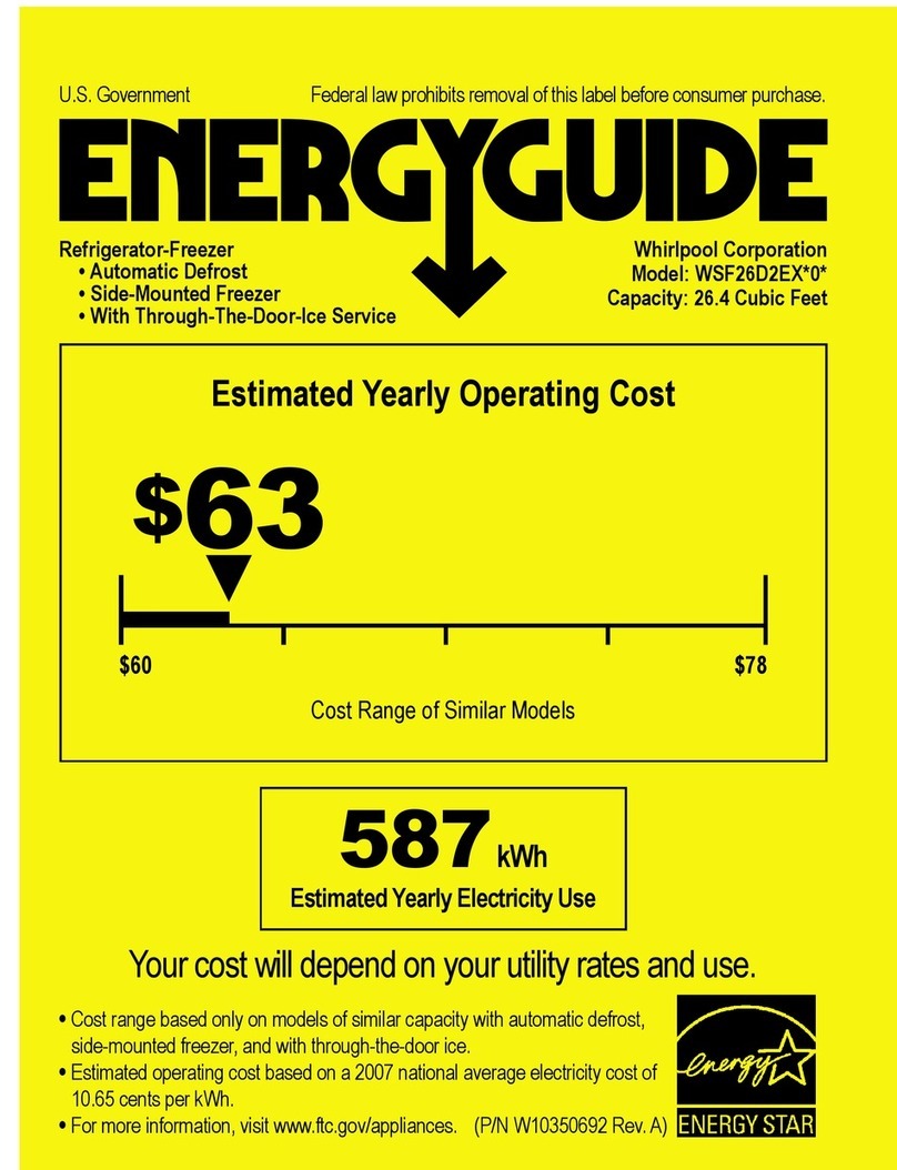Whirlpool WSF26D2EXB Energy guide