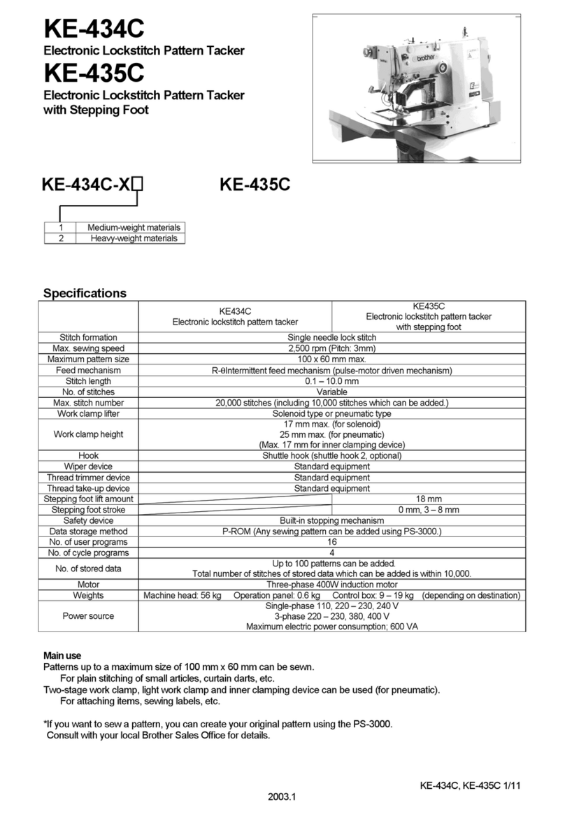 Brother KE-434C parts list