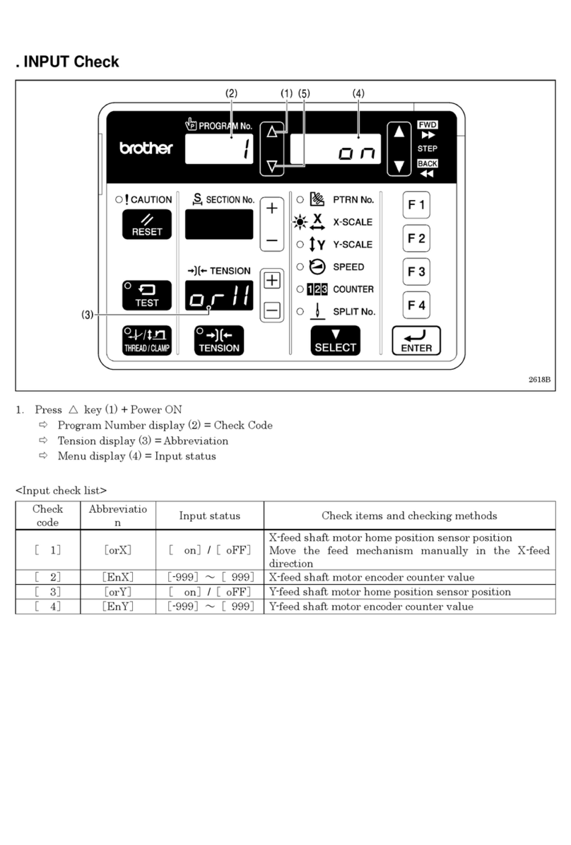 Brother KE-430F Series Input Check