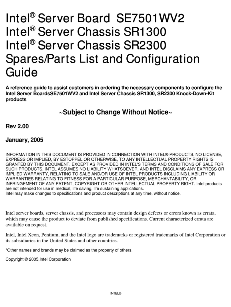Intel SE7501WV2SCSI User manual