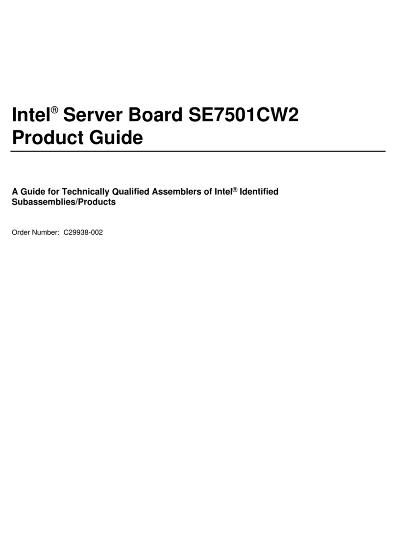 Intel SE7501CW2 - E7501 DUAL PGA604 XEON 533MHZ User manual