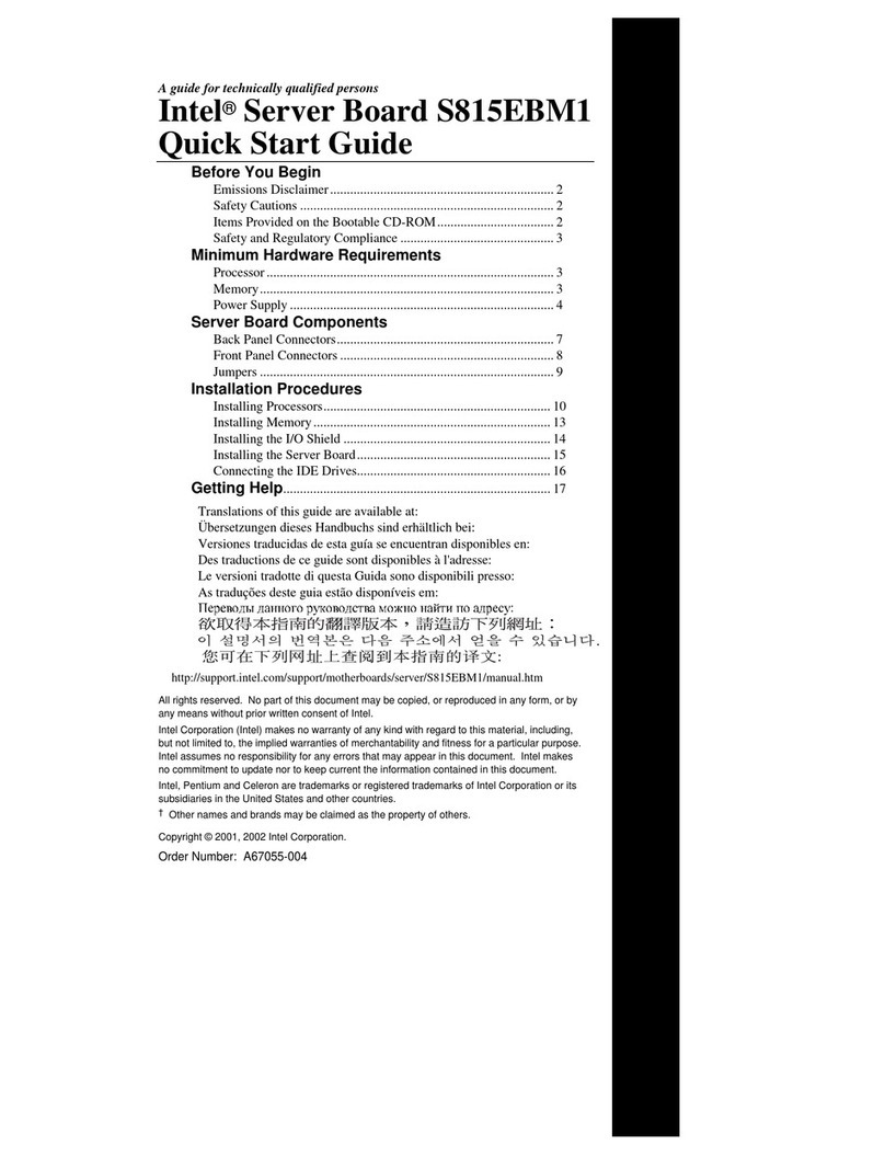 Intel S815EBM1 - Server Board Motherboard User manual