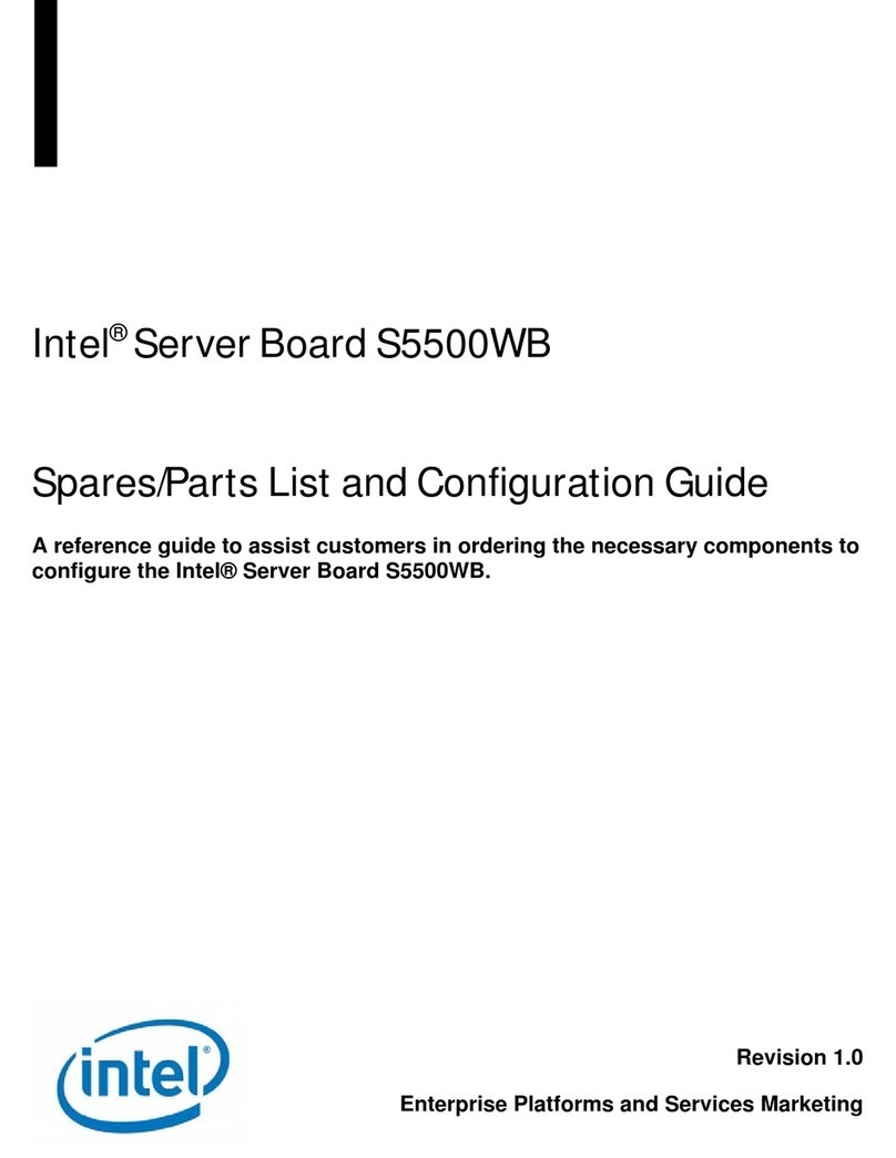 Intel S5500WB Spares/Parts List and Configuration Guide Intel S5500WB Spares/Parts List and Configuration Guide