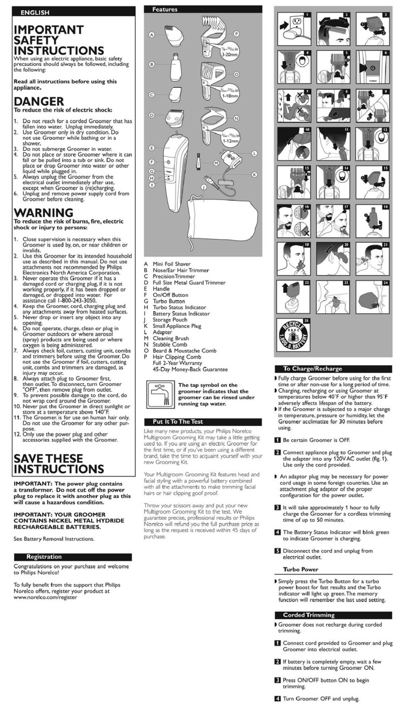 Philips QG3360/42 user manual
