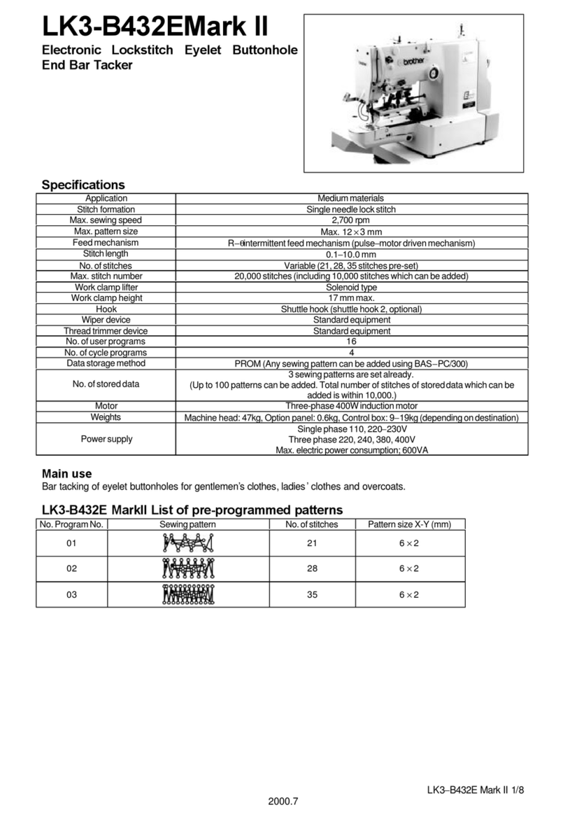 Brother LK3-B432E MKII User manual