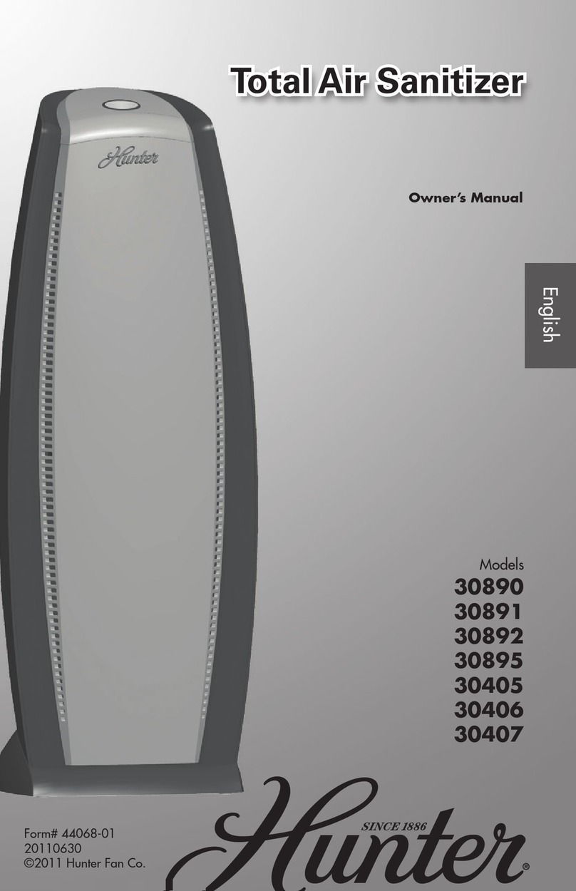 Hunter 30895 owner's manual