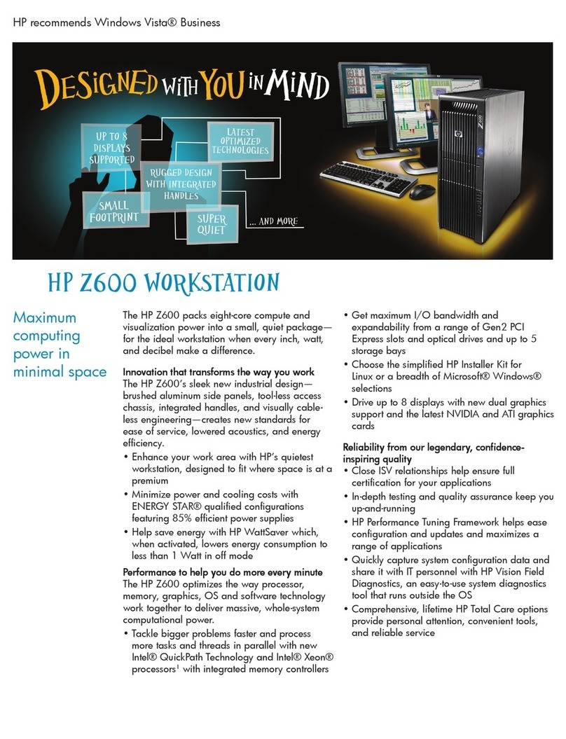 HP Workstation Z600 User manual