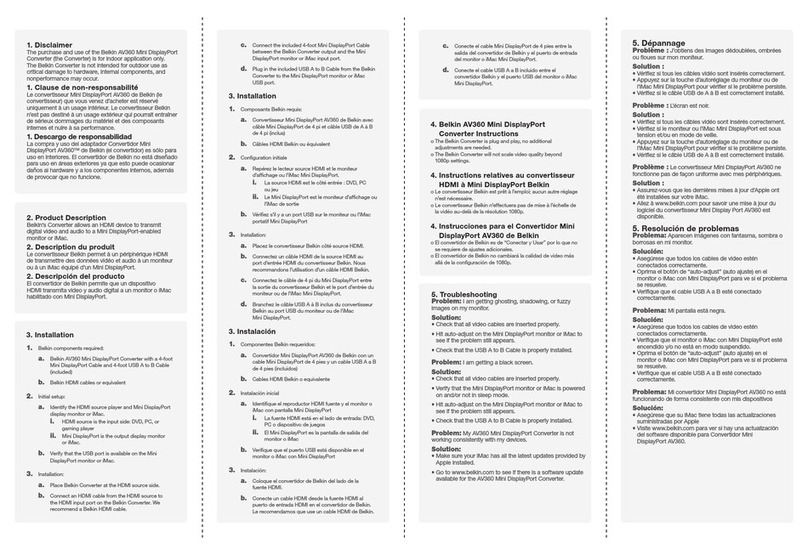 Belkin F2CD007 User manual