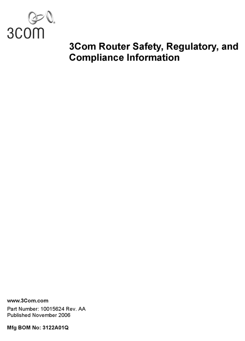 3Com 3C13612-US - Router 3012 User manual