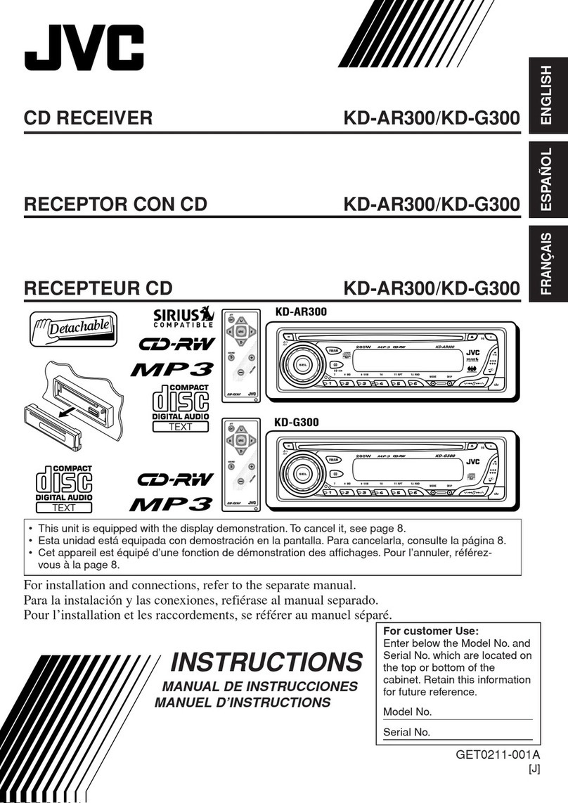 JVC G300 - KD Radio / CD User manual