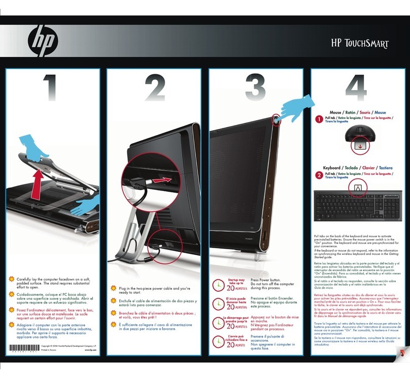 HP TouchSmart IQ504 Quick setup