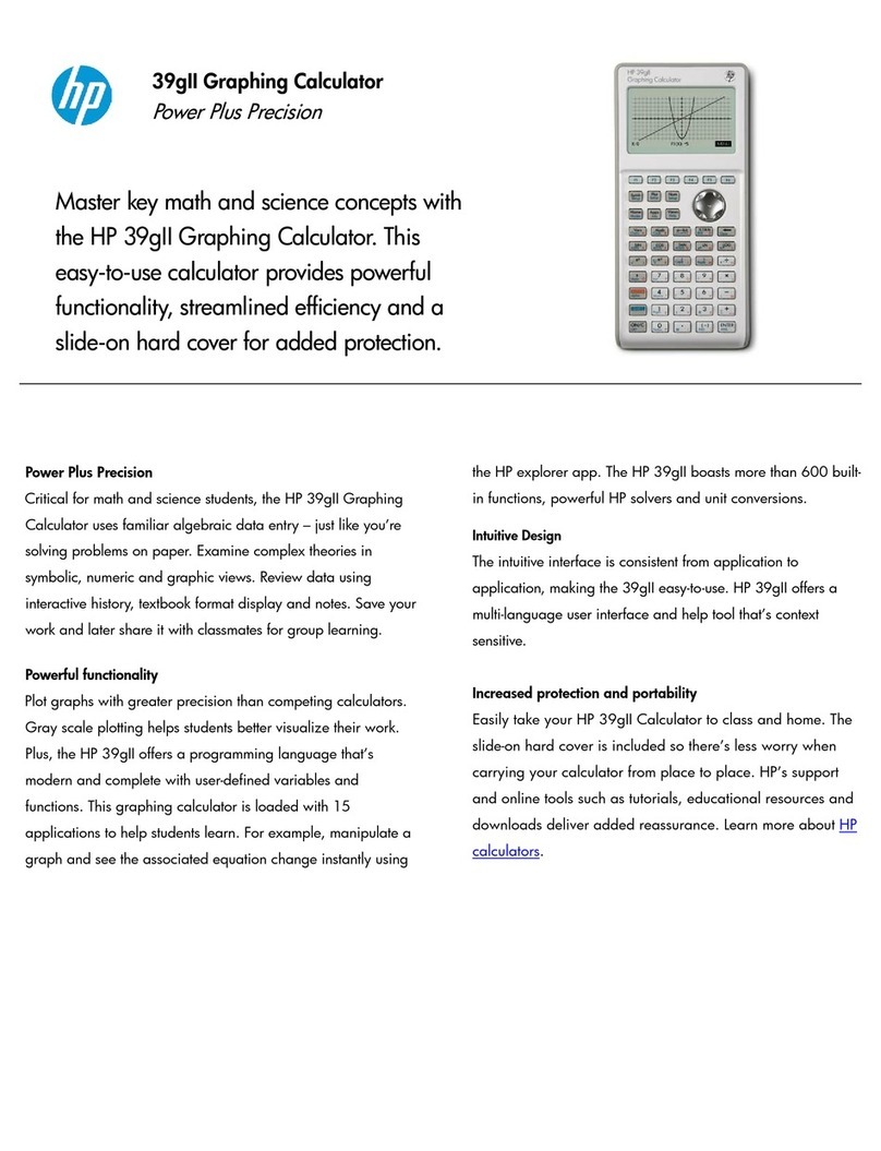 HP 39gII User manual