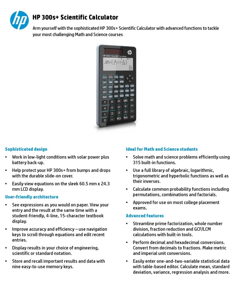 HP SmartCalc 300s User manual