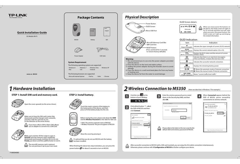 TP-Link M5350 Quick installation guide