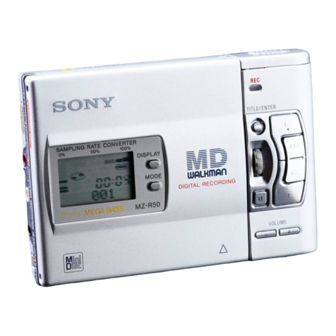 Sony MZ-R50 - MD Walkman MiniDisc Recorder User manual