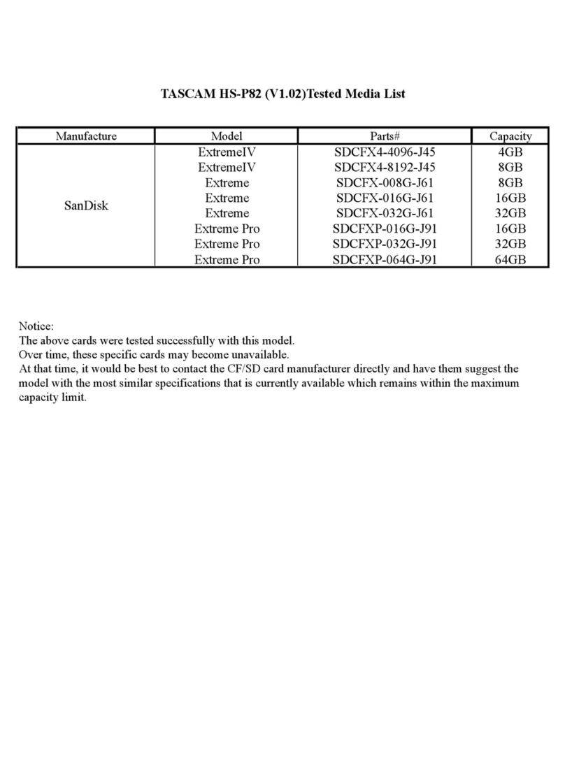 Tascam HS-P82 Operation and maintenance manual