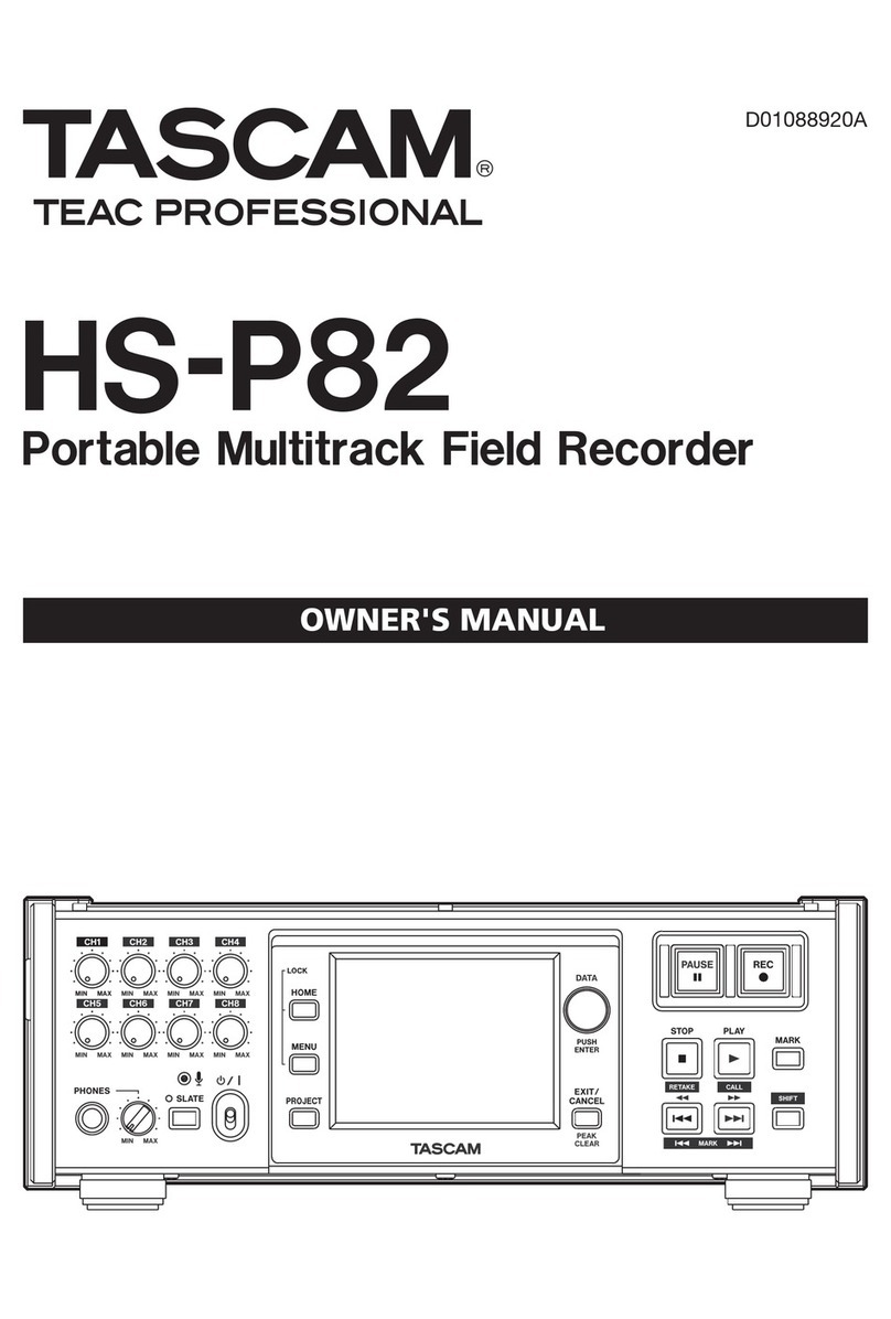 Tascam HS-P82 User manual