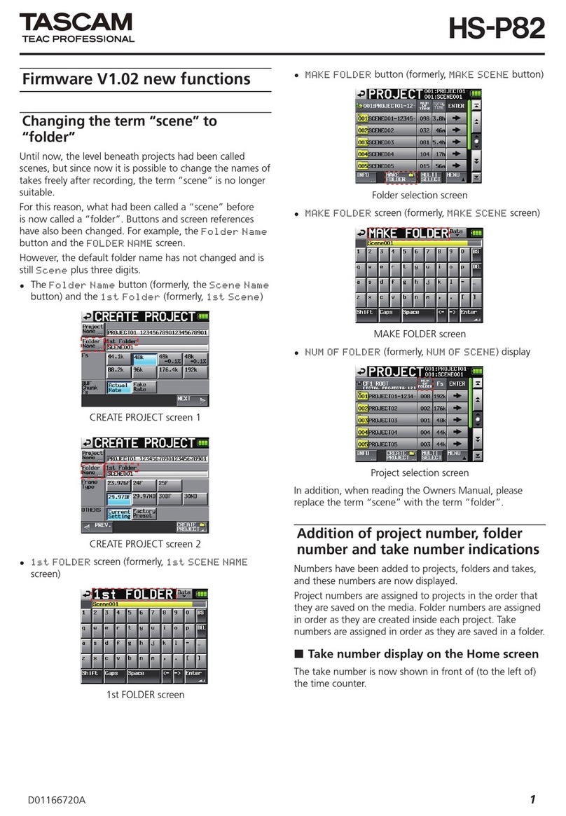 Tascam HS-P82 manual