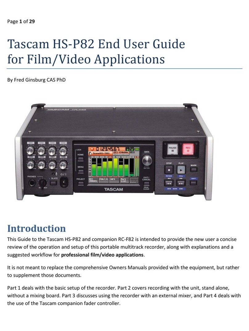 Tascam HS-P82 user guide