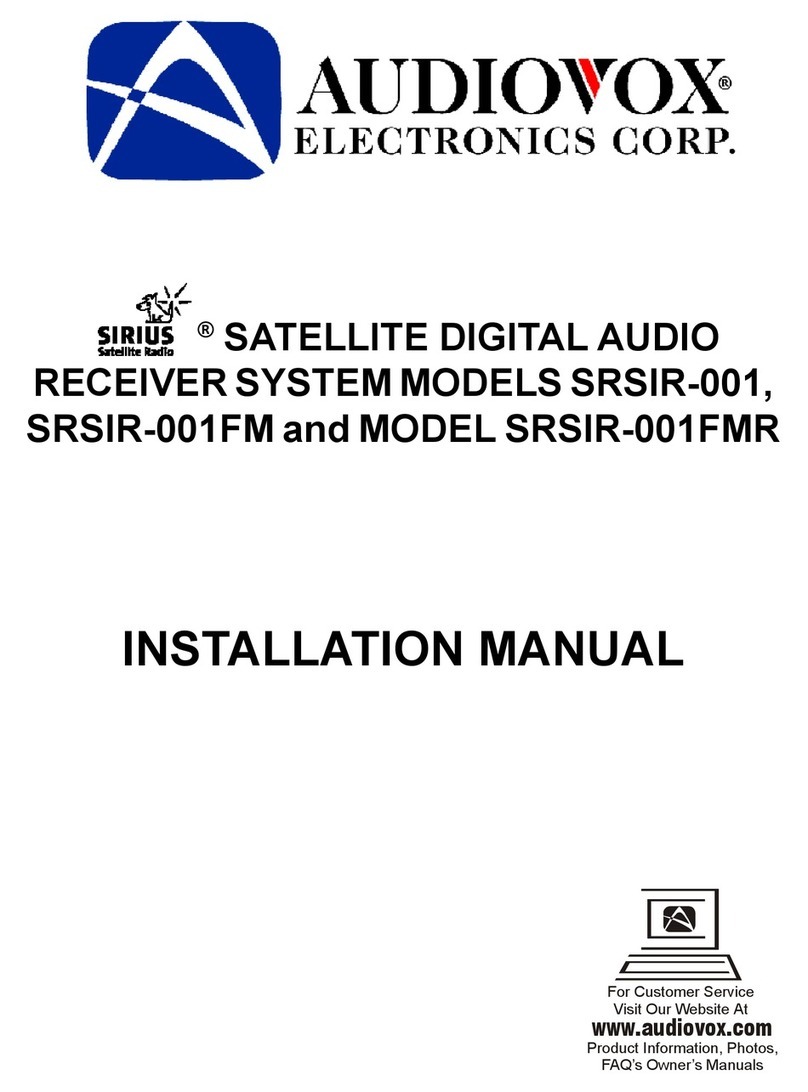 Audiovox Sirius SRSIR-001FM User manual Audiovox Sirius SRSIR-001FM User manual