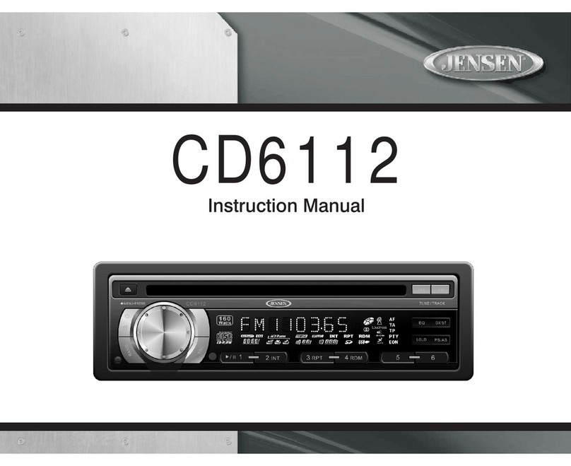 Jensen CD6112 - CD Receiver instruction manual