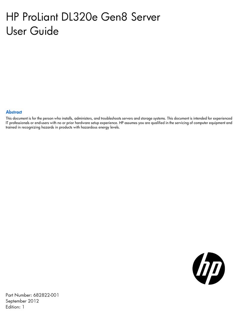 HP ProLiant DL320e User manual