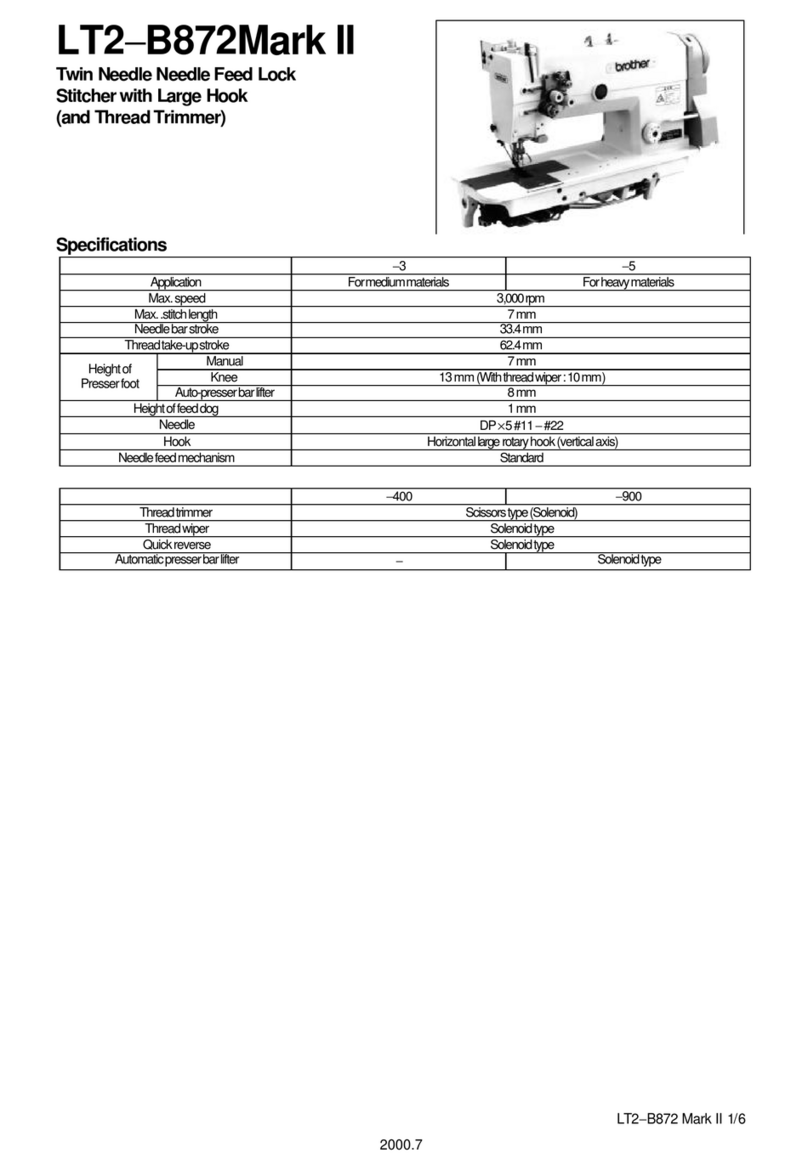 Brother LT2-B872 MKII Specifications