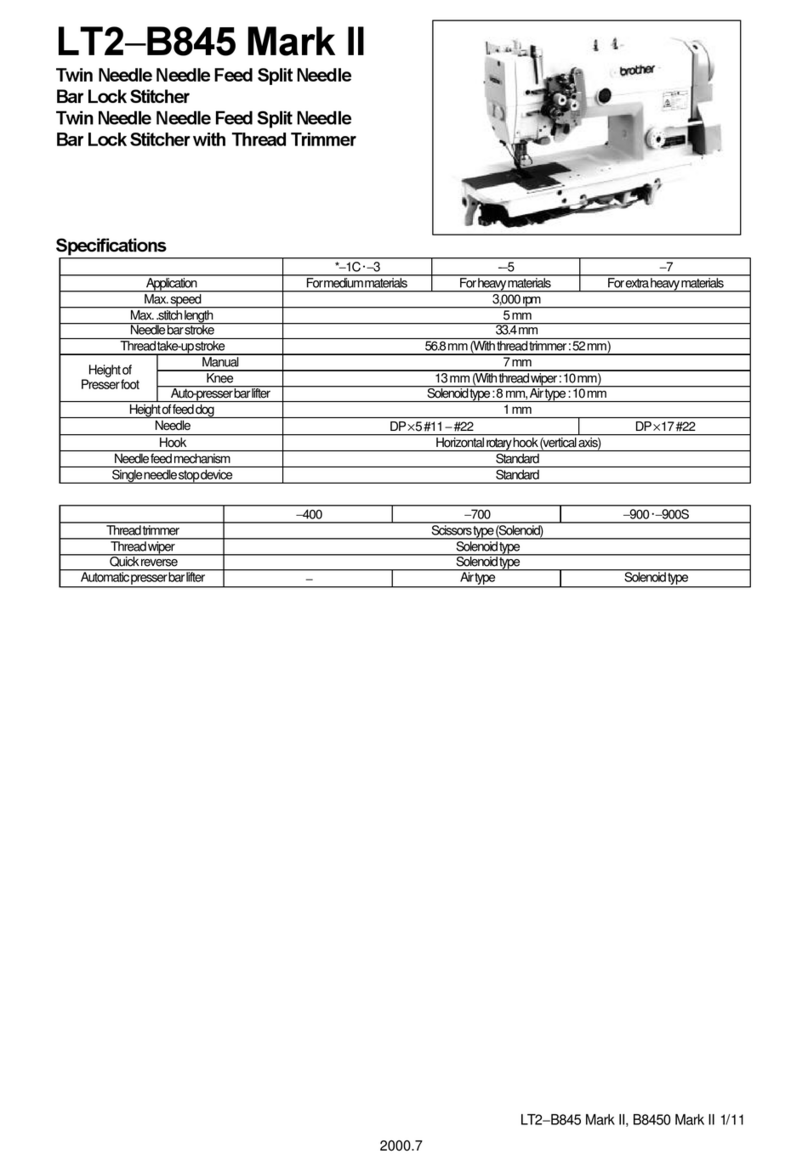 Brother LT2-B845 MKII Specifications