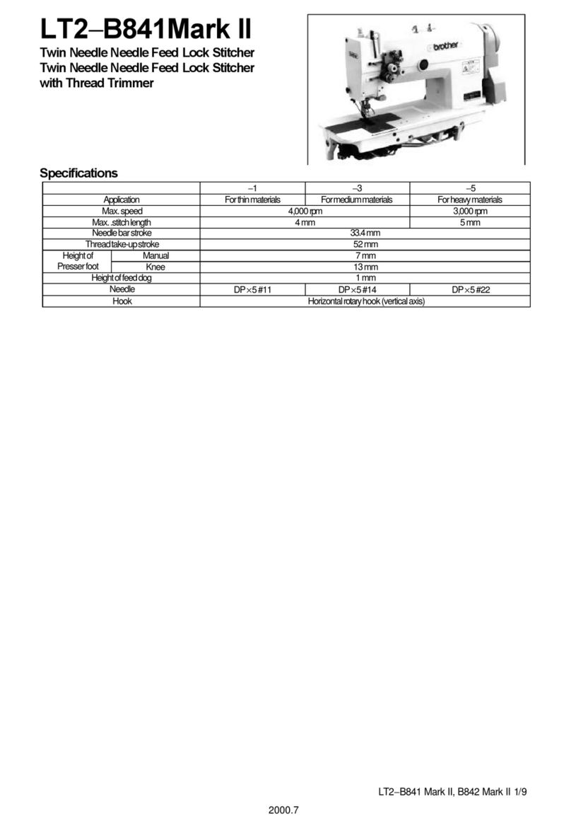 Brother LT2-841 MKII Specifications