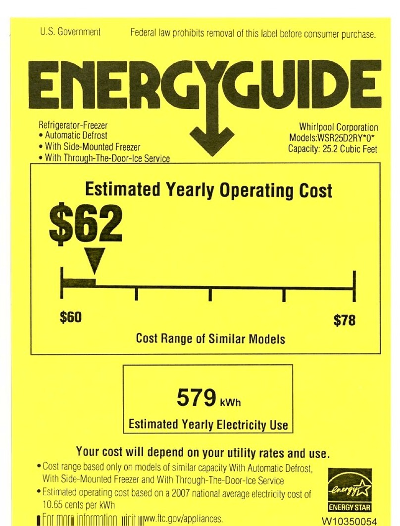 Whirlpool WSR25D2RYB Energy guide