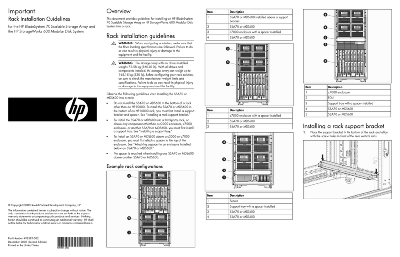 HP StorageWorks 600 - Modular Disk System Instruction sheet