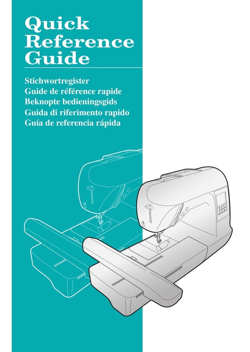 Brother PE-750D Quick reference guide