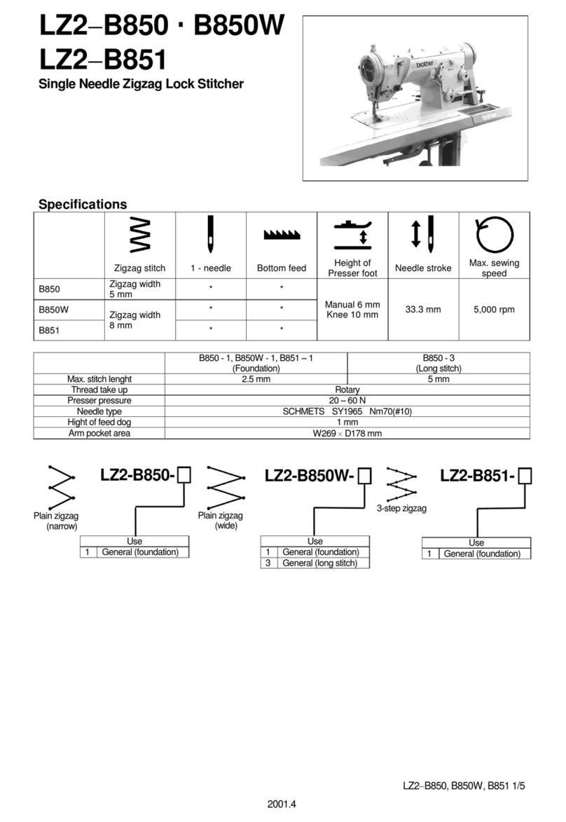 Brother LZ2-B850 Specifications
