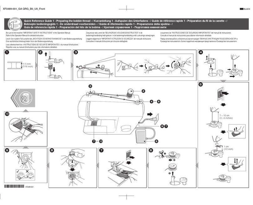 Brother LX2500 Quick reference guide