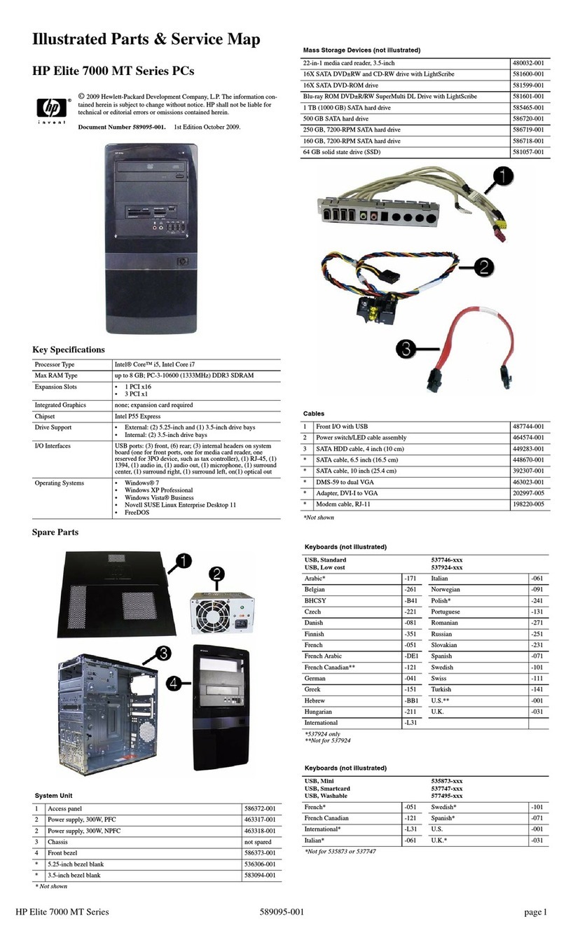 HP Elite 7000 Microtower User manual